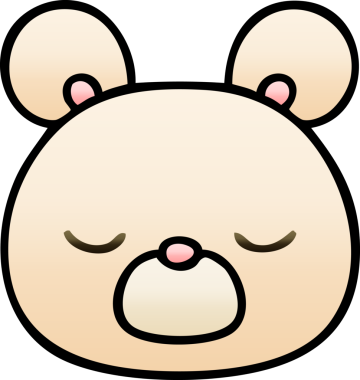 bir insan tarafından çizilmiş gölgelenmiş garip çizgi film ayısı.