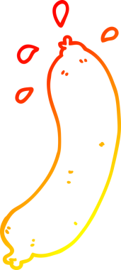 Bir insan tarafından çizilmiş bir çizgi filmin sıcak gradyan çizimi