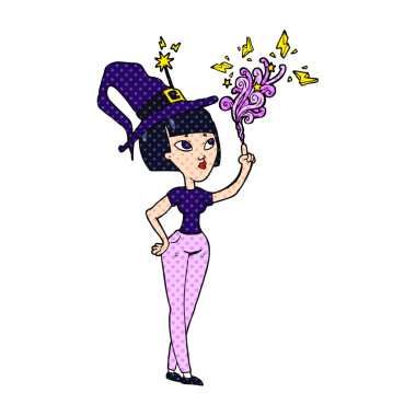 Bir insan tarafından çizilmiş serbest çizim cadı büyüsü.