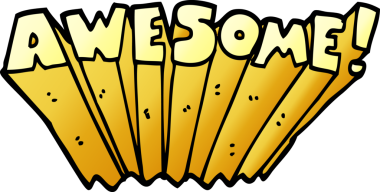 Bir insan tarafından çizilmiş harika bir kelime.