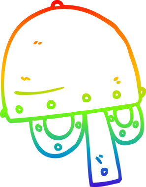 Gökkuşağı gradyan çizgi çizimi Bir insan tarafından çizilmiş viking miğferi