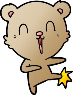 Bir insan tarafından çizilmiş bir çizgi film karakteri.