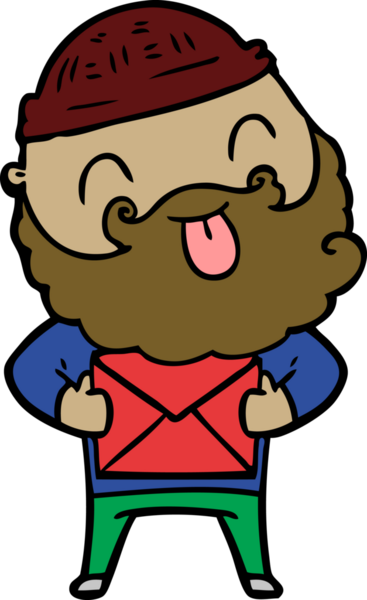 Bir insan tarafından çizilmiş sakallı bir adam.