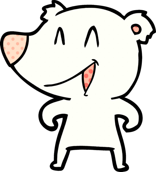 Bir insan tarafından çizilmiş kutup ayısı karikatürü