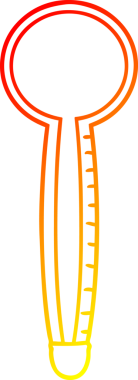 Bir insan tarafından çizilmiş karikatür termometresinin sıcak gradyan çizimi