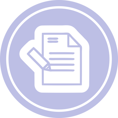 Bir insan tarafından çizilmiş belge dairesel simgesi