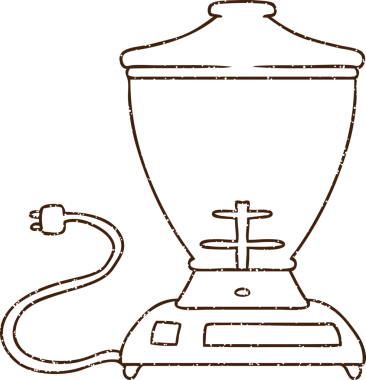 Bir insan tarafından çizilen Gıda İşlemcisi Kömür Çizimi