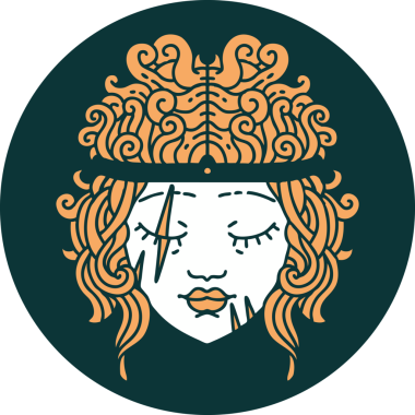 Bir insan tarafından çizilmiş insan barbar karakteri simgesi