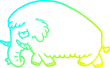 Bir insan tarafından çizilmiş bir mamut çizgi çizimi.