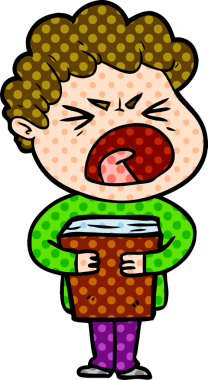 Bir insan tarafından çizilmiş öfkeli bir adam.