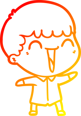 Bir insan tarafından çizilmiş mutlu bir adamın çizgi çizimi.