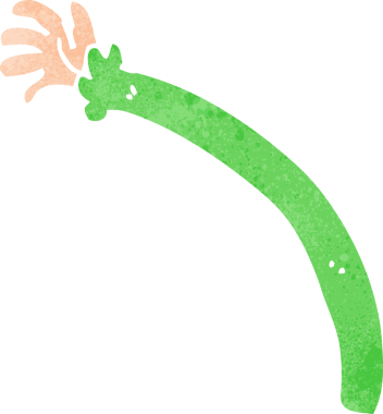 Bir insan tarafından çizilmiş çizgi film kolu