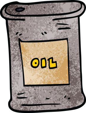 bir insan tarafından çizilmiş karalama motor yağı