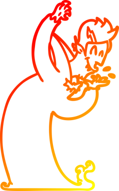 Bir insan tarafından çizilmiş karikatür vampirinin sıcak çizgi çizimi