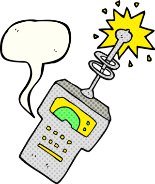 Bir insan tarafından çizilmiş serbest çizilmiş çizgi roman konuşma balonu karikatürü fürist tarayıcı