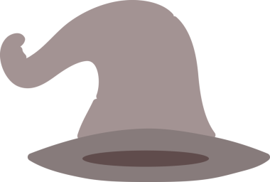 Bir insan tarafından çizilmiş eski büyücü şapkası.