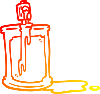 Bir insan tarafından çizilen çizgi film spreyinin sıcak çizgi çizimi