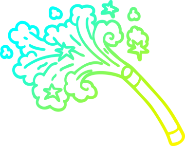 Bir insan tarafından çizilmiş bir çizgi filmin soğuk gradyan çizgisi.