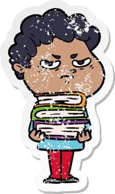 Bir insan tarafından çizilmiş kızgın bir adamın sıkıntılı çıkartması.