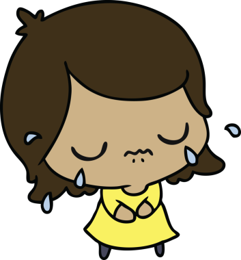 Bir insan tarafından çizilmiş tatlı bir kawai kızının serbest çizimi.