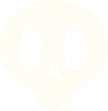 Bir insan tarafından çizilmiş ürkütücü bir kafatası.