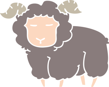 Bir insan tarafından çizilmiş garip bir çizgi film koçu.