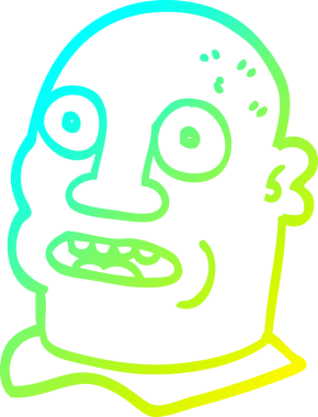 Bir insan tarafından çizilmiş bir çizgi film karakteri çizimi.