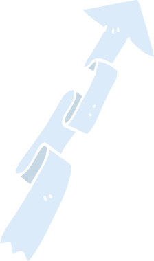 bir insan tarafından çizilmiş düz renk çizim karikatür sancak oku