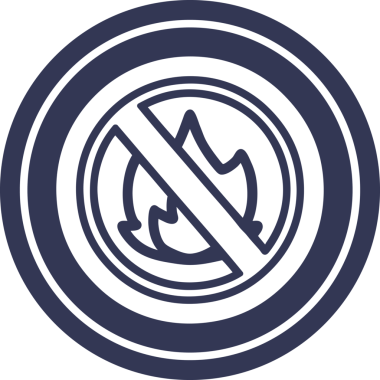 Bir insan tarafından çizilmiş alevler dairesel simge yok