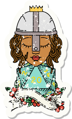 Retro Dövme Tarzı İnsan Dövüşçüsü Bir insan tarafından çizilmiş 20 zar atışıyla