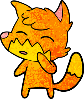 bir insan tarafından çizilmiş tilki çizgi filmi