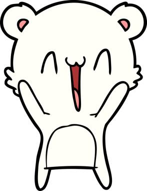 Bir insan tarafından çizilmiş kutup ayısı karikatürü