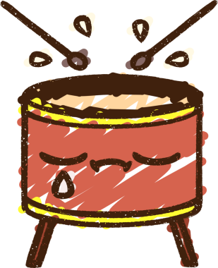 Ağlayan Davul Tebeşiri Bir insan tarafından çizilen