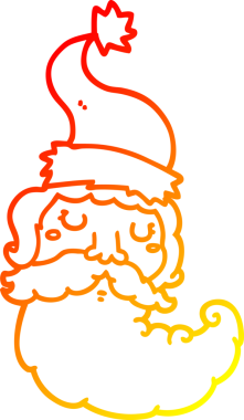 Bir insan tarafından çizilmiş olan çizgi film Noel Baba 'nın sıcak çizgi çizimi