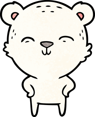 Bir insan tarafından çizilmiş kutup ayısı karikatürü