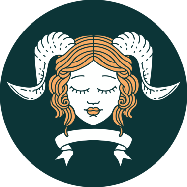 Bir insan tarafından çizilmiş parşömen pankartıyla karakterin bağlayıcı simgesi