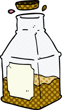 Bir insan tarafından çizilmiş sürahide karalama içeceği.