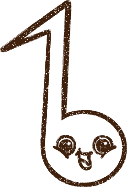 Bir insan tarafından çizilen Müzik Notu Kömürü Çizimi