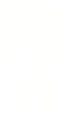 Bir insan tarafından çizilen robot tebeşiri.