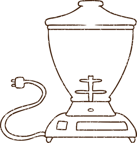 Bir insan tarafından çizilen Gıda İşlemcisi Kömür Çizimi