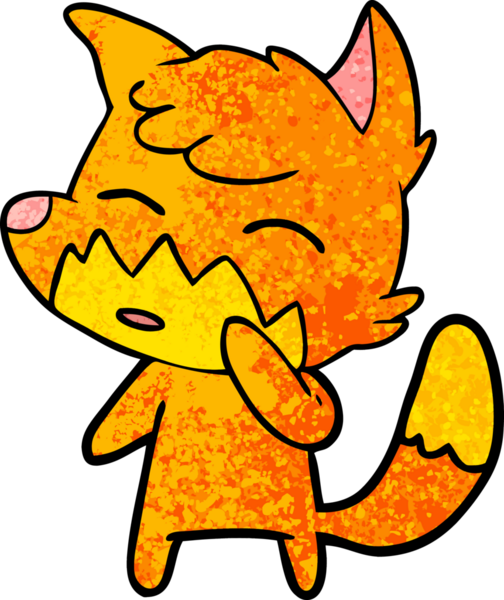 bir insan tarafından çizilmiş tilki çizgi filmi