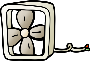 vektör gradyan çizim karikatür elektrikli fan bir insan tarafından çizildi