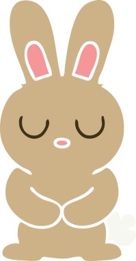 Bir insan tarafından çizilmiş garip çizgi film tavşanı.