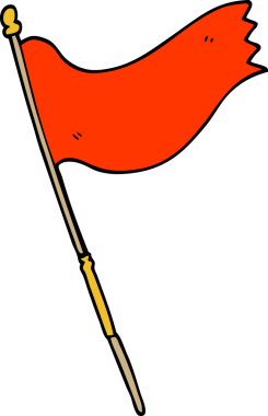 Bir insan tarafından çizilmiş karalama bayrağı.