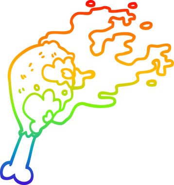 gökkuşağı gradyan çizgi çizimi bir insan tarafından çizilmiş tavuk budu