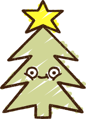 Bir insan tarafından çizilmiş Noel Ağacı Tebeşiri