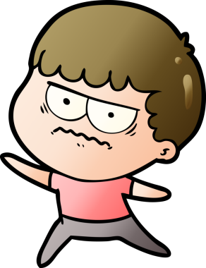 Bir insan tarafından çizilmiş rahatsız bir adam.