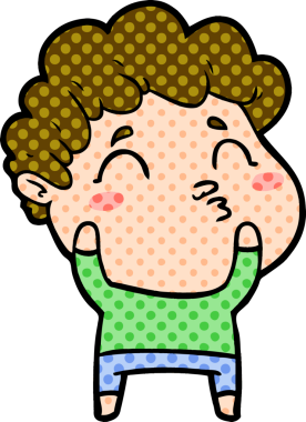 Çizgi film adamı somurtuyor Bir insan tarafından çizilmiş