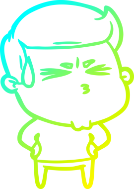 Bir insan tarafından çizilmiş karikatür çizimi.