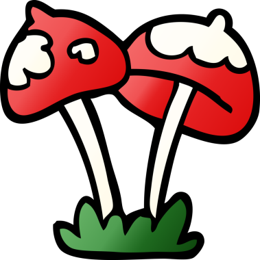 Bir insan tarafından çizilmiş karalama mantarı.